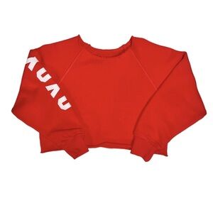 Katie J NYC Red Shane XO Off Shoulder Crop Pullover Tween girls size XL NWT